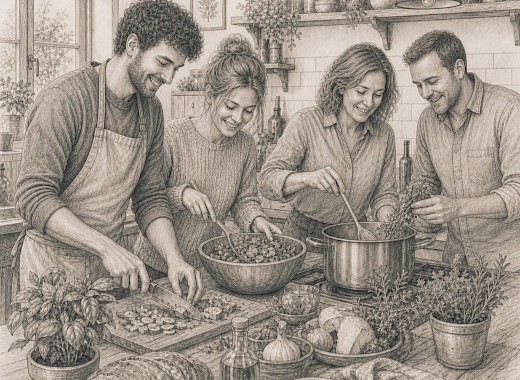 Samen koken in de woonkeuken